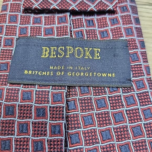 Britches of Georgetowne Red‎ Paisley Men's Silk Tie 58" L x 4" W Bespoke Necktie - Picture 4 of 9